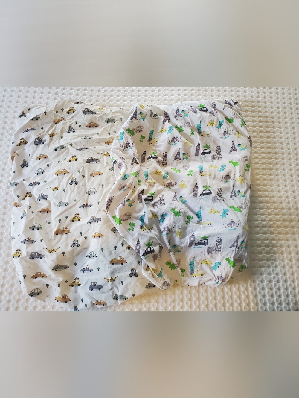 Set Of 2 Boy Crib Sheets Transportation Travel Theme